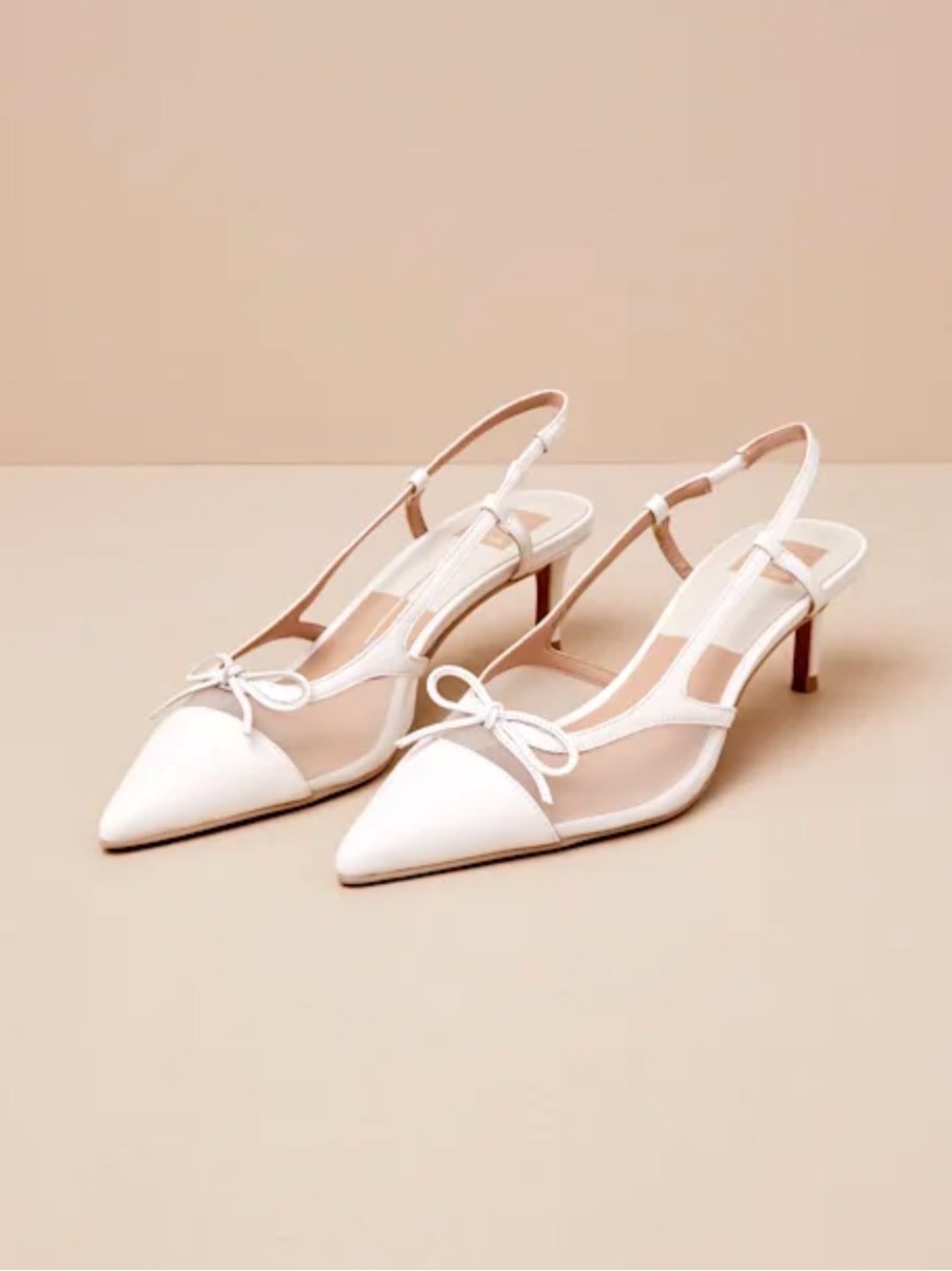 Dolce Vita Kandi Heels White Mesh Leather Size 7.5